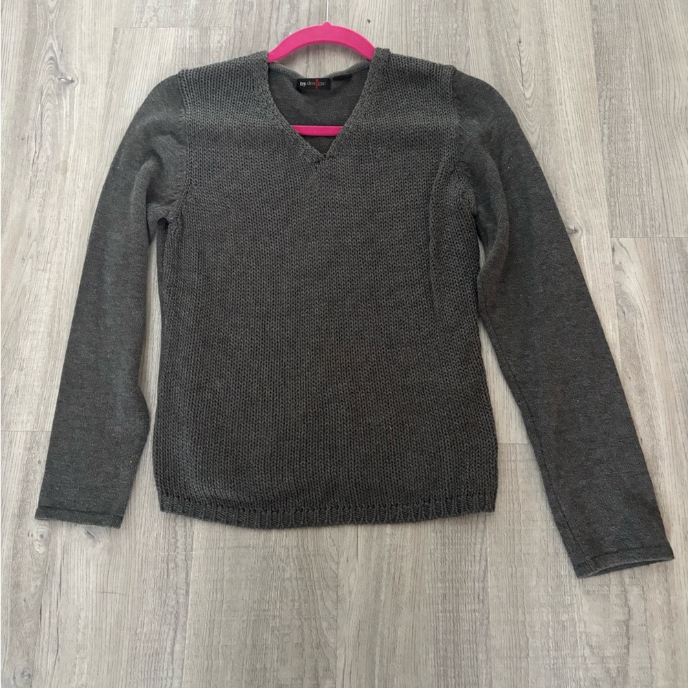 Gray pullover sweater